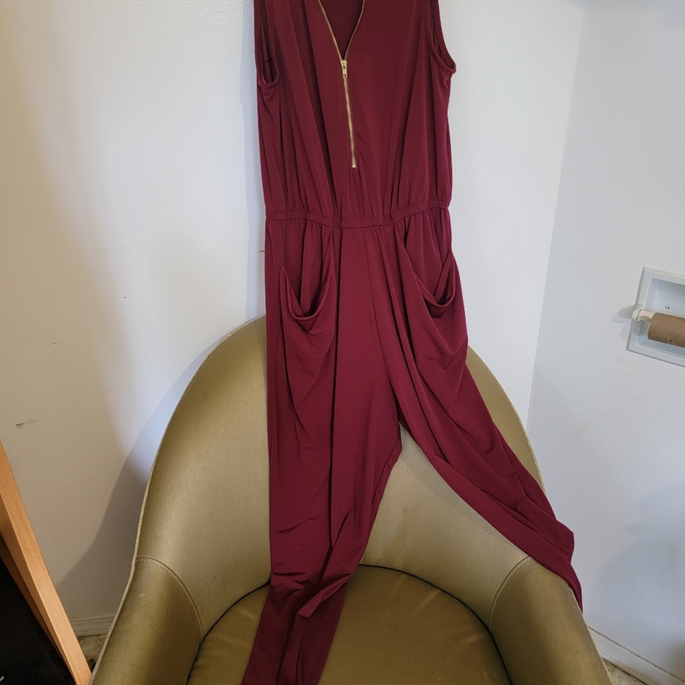 Rust colored ladies one piece jumpsuit
